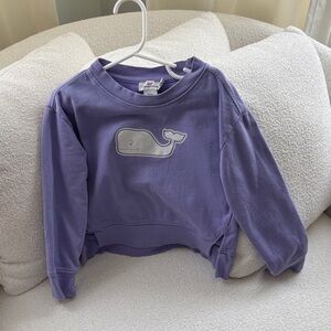 Vineyard Vines Lavender Whale Kids Sweatshirt